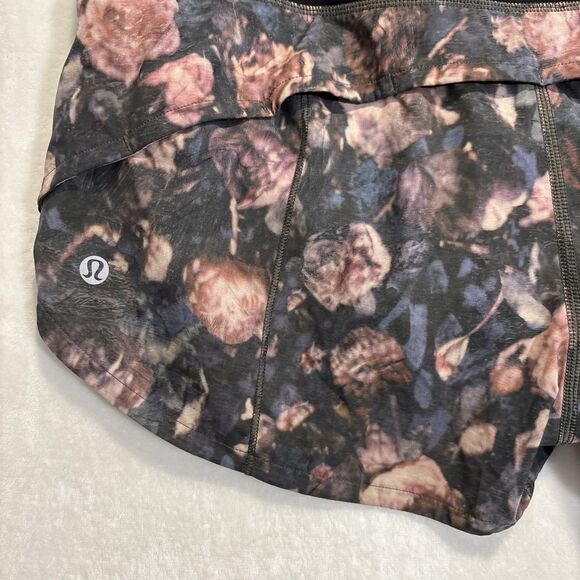 Lululemon Women’s Speed Up 2.5 Shorts Frosted Rose Black Run Gym Yoga Size 8 - Picture 8 of 15